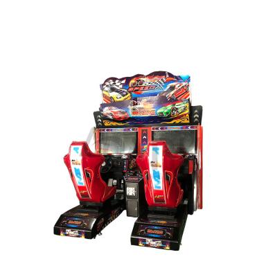 China Hardware Double Seats 42 Inch Arcade Racing Car Game Screen Overtaken Machine Driving Simulator For Sale for sale