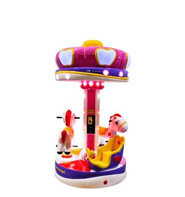 China Fiberglass Joyful Vanish Paradise Mini Carousel For Kids Rides Cartoon Round Party Children Horse Ride for sale