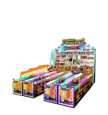 China New Big Game Booth Minecart Carnival Game Machine Four High Player Gold Meterial Income Attractive Material & Machine for sale