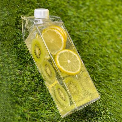 China Sustainable New Arrival 450ML Square Water Bottle Plastic Water Bottle Square Shaped Water Bottle 2021 New Shape for sale