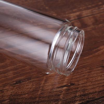 China Viable Unbreakable Custom Logo Drinking Glass Bamboo Glass Water Bottle for sale