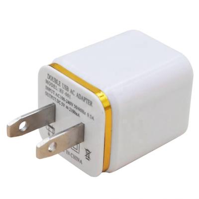 China QC3.0 Wholesale Factory 5V1A 5V 2.1A Dual USB Travel Charger USB Wall Charger Mobile Phone Charger For iPhone Samsung etc. mobile for sale