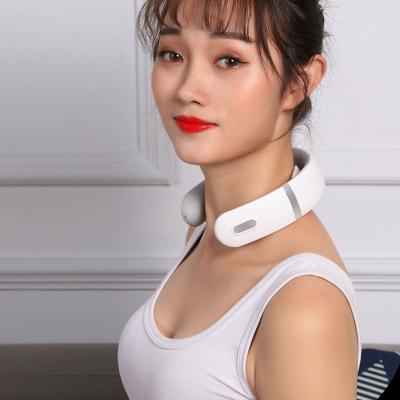 China Neck Relax Mini Portable Electric Intelligent Smart Neck Massager Device Equipment Pulse Neck Massager for sale