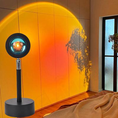 China Modern Round Mini Light Bedroom Living Room Background Decoration Photo Props Led Projection Sunset Floor Lamp Atmosphere Lamp for sale