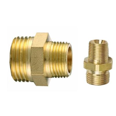 China Brass reduced nipple/Brass reducer/Brass reducing connector/OEM precision brass hose fitting/Hose screw fittings for sale