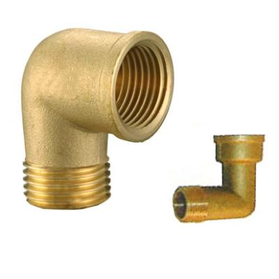 China Elbow hose fittings/Brass elbow reducer/Reducing nipple/OEM precision brass hose screw fitting/Brass elbow connector for sale