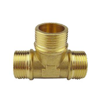 China Brass Tee hose fittings/Brass Tee reducer/Reducing nipple/OEM precision brass hose screw fitting/Brass Tee connector for sale