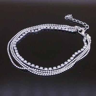 China New Claw Chain Cheap Personality Simple FASHIONABLE Anklet Chain Multilayer Pearl Initial Anklet Jewelry for sale