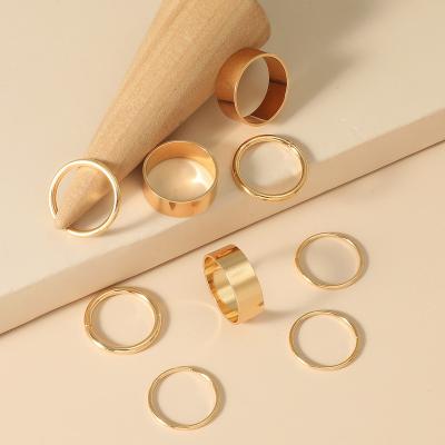 China Hot Sale TRENDY 9pcs Sets Vintage Jewelry With Alloy Knuckle Ring Sets For Woman for sale