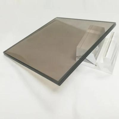 China Bronze Brown EVA Film Laminated Glass Curved Flat Laminated Security Glass Architectural Laminated Greenhouse Glass Customized Size for sale