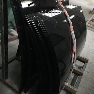 China Toughened Curved Glass  12mm Tinted Toughened Glass Custom Cut Black Tempered Glass Curved Bent Glass Partition Curved Architectural Glass for sale