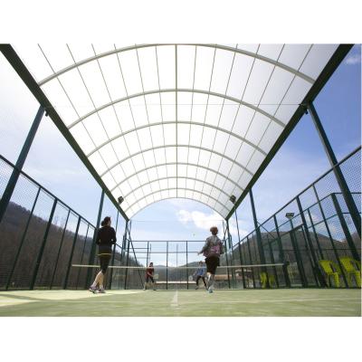 China Beautiful Padel Court Manufacturer Paddle Tennis Fields 10x20m 6x20m customized bule Green Paddle Tennis Court With Roof for sale