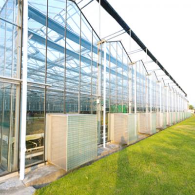 China Waterproof Tempered Glass Greenhouse Heat Preservation Energy Saving Laminated Glass Greenhouse Powder Coating Aluminum Frame Sunroom for sale