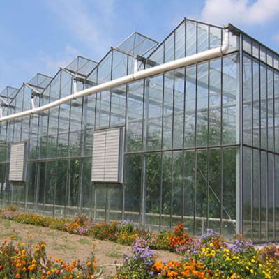 China Outdoor Backyard Greenhouse Large Prefabricated Greenhouse Structures Customized Size Aluminium Glass Green House Thermal insulation for sale