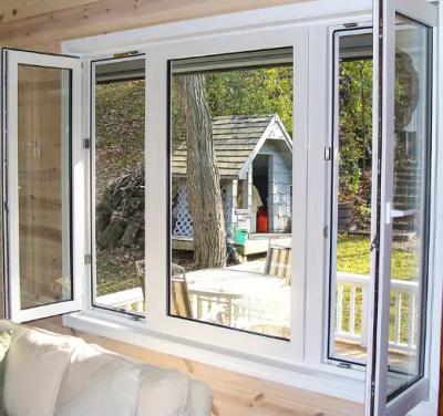 China Ventanas de revestimiento negro chino insonorizadas de aluminio inclinado y girar ventana para la cocina de la casa en venta