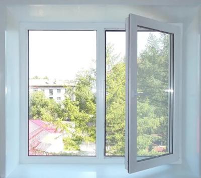 China Aluminum American Style Glass Casement Window for Apartment Prefab House Gray Surface for sale