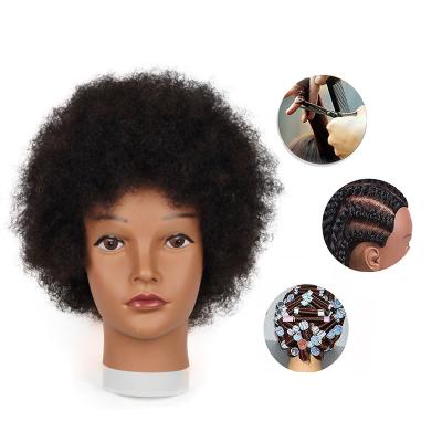 China Cosmetology Mannequin Heads Hot Natural Bald Hair Mannequin Doll Cosmetology Mannequin Doll New Sale Chemical Fiber Eyelash Training Head Afro for sale