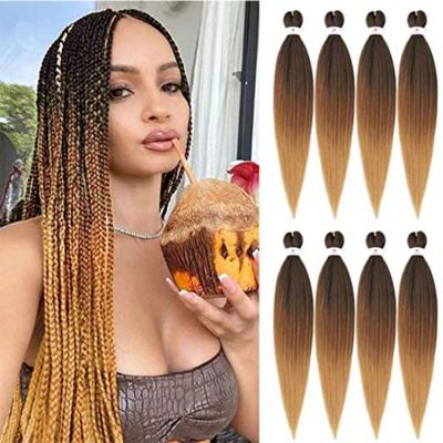 China Fashion Free Sample EZ Fiber Braid OEM ODM Pre Stretched Bair End Crochet Braiding Hair Synthetic Layered Hair Wholesale Vendors for sale