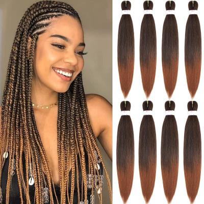 China Free Sample Fashion Extensions Crochet For African Expression Hair Ombre Braid Easy Braid Pre Stretched Synthetic Braiding Hair for sale