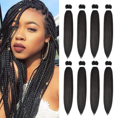 China Free Sample Fashion Synthetic Pre Stretched Yaki Ombre Braiding Hair For Braid Hair Wholesale Prestretched Hair Braiding Extension for sale