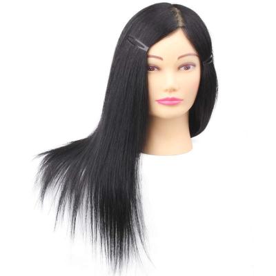 China Free Shipping Silky Straight Wave Mannequin Head Hairdressing Training Model Head Manikin Cosmetology Female Doll Head for sale