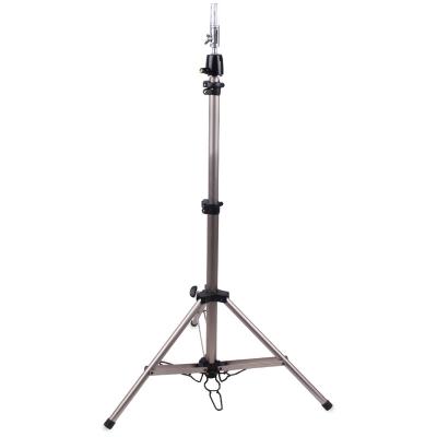 China Aluminum Adjustable Mannequin Stand Tripod Hairdressing Training Head Stand Hair Training Head Tool Main Tool for sale