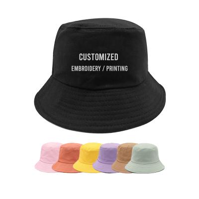 China 2021 new fashion image plain pirce pattern custom made competitive sun travel leisure cotton adult bucket hats for sale