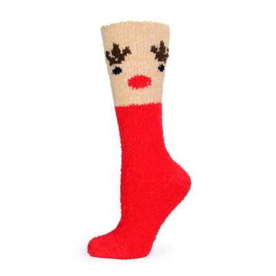 China Cute Christmas Women Socks Bed Sleep Floor Socks Home Wear Warm Cozy Soft Fuzzy Fluffy QUICK DRY Winter Long Socks for sale