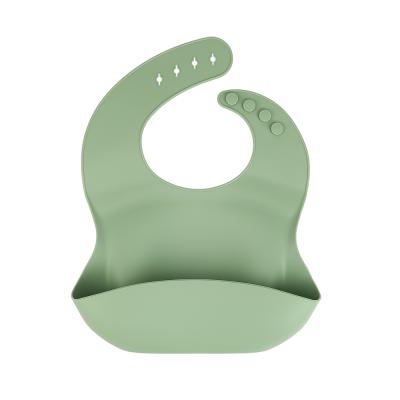 China VCANFASHION Washable With Available Baby Feeding Baby Boy Food Catcher Sample Waterproof Silicone Bib for sale