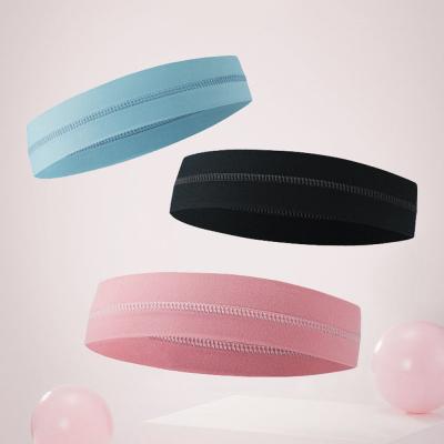 China Yoga+Running VCANFASHION Women&Men Custom Solid Color Elastic Elastic Unisex Polyester Non Slip Yoga Gym Sports Headband Running Headband for sale