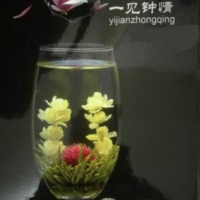 China China Factory 1000g Health Tea Gold Bullion Flowering Tea Compressed Tea for sale