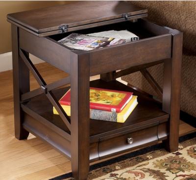 China Storage Knock Down Wooden Chairside Storage Table Space Saving End Table for sale