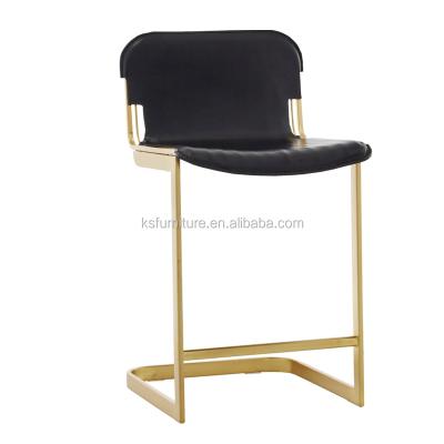 China Modern Hotel Furntiure Bar Stool With Metal Backrest And Curved Chassis Hotel Furniture for sale