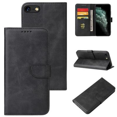 China Wallet Slim Fashionable Magnetic Closure Button PU Leather Case For iPhone7/8 With Tri Case Cover For iPhone7/8 for sale