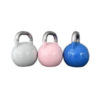 China New Fitness 4/6/8/10/12/14/16/18/20/24/28/32kg Handle Equipment Competition Clad Steel Kettlebell for sale