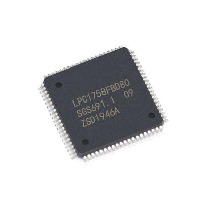 China New standard original LPC1758FBD80 LPC1758 LQFP80 controller IC support BOM order quote for sale