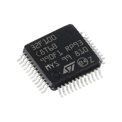 China New standard original STM32F100C8T6 STM32F100 LQFP48 controller IC support BOM order quote for sale