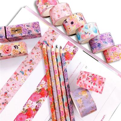 China Creative Decorative Flower Washi Tape 15MM*3m Tape Set 18 Large DIY Manual And Rolls Box for sale