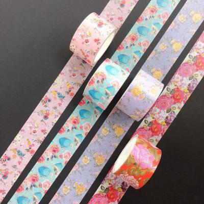 China Creative Decorative Flower Washi Tape 15MM*3m Tape Set 18 Large DIY Manual And Rolls Box for sale