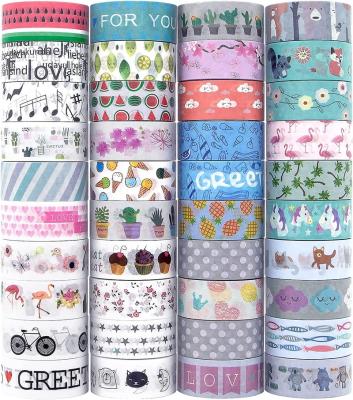 China 4 0rollsSelf Paper Adhesive Waterproof Washi Sticker Decorative Custom DIY Papanese Make Washi Tape for sale