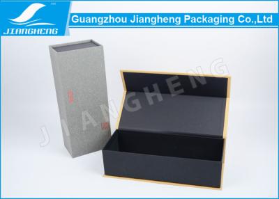 China Unique Wine Packing Boxes Retro Style Rigid Paper With Magnet Flip for sale