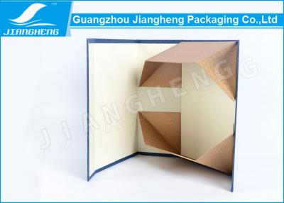 China Custom Flat Folding Packing Boxes Texture Paper Blue Bowknot For Gift for sale