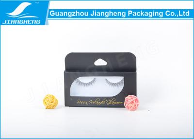 China Handmade Beautiful Eyelash Packaging Box , Black Private Label False Eyelash Box for sale