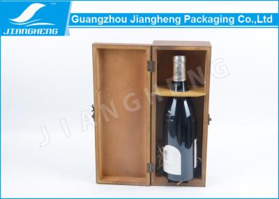 China Lockable Recycled Wine Packing Boxes , Varnish Vintage Wooden Wine Boxes for sale