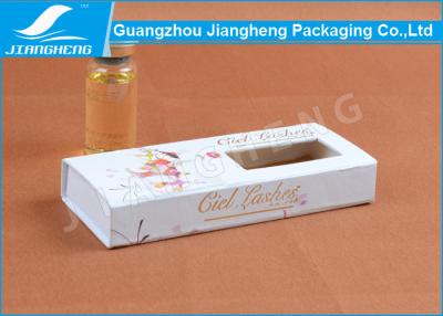 China Small Magnetic Eyelash Packaging Box , Book Shaped Gift Box With Window for sale