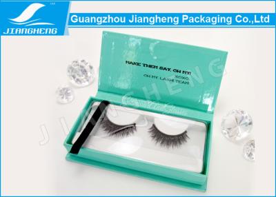 China Green Cardboard Natural False Eyelash Box Packaging Elegant Hot Stamping for sale