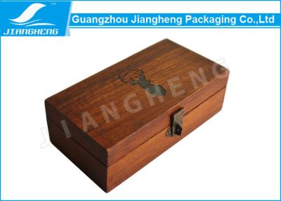 China Bruine Houten Juwelendoos, Kleine Houten Doos voor Gift Verpakking Te koop