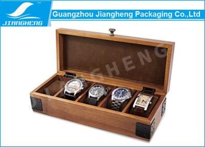 China Rectangle Shape Watch Packaging Boxes MDF Wooden Material With Pillow for sale