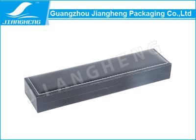 China Rectangle Black Leather Single Watch Packaging Boxes With Foam Insert OEM for sale