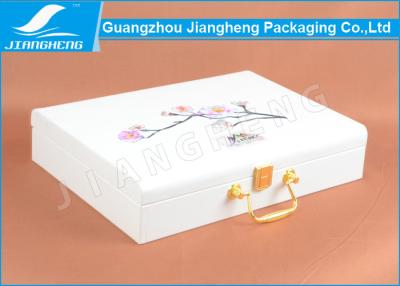 China White PU Leather Gift Box 3D Printing Traditional Classical Style Custom Gift Boxes for sale